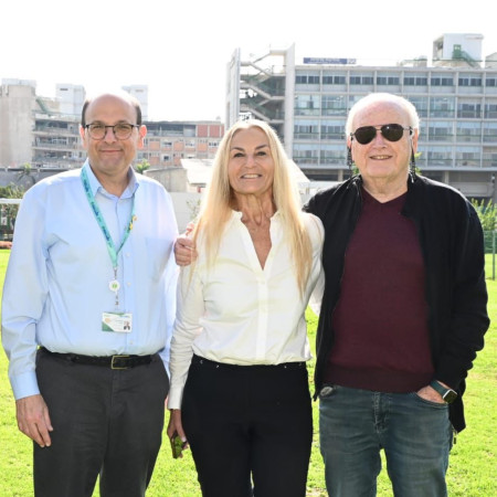 אשר גרינבאום, קרן כהן-חזון ושלומי קודש&nbsp; (צילום: דוברות סורוקה)