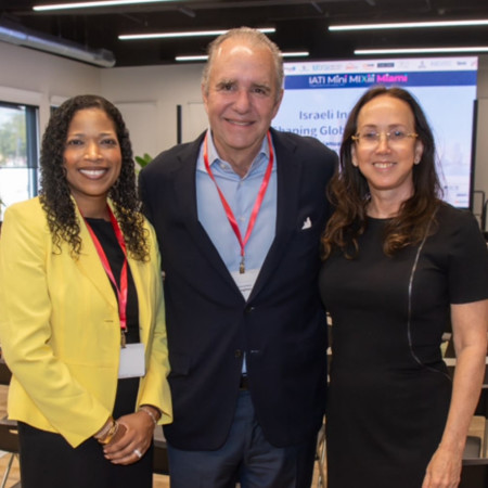 קרין מאיר רובינשטין, מוריס פרר ושיבון האריס (צילום: ניסים הרוש)