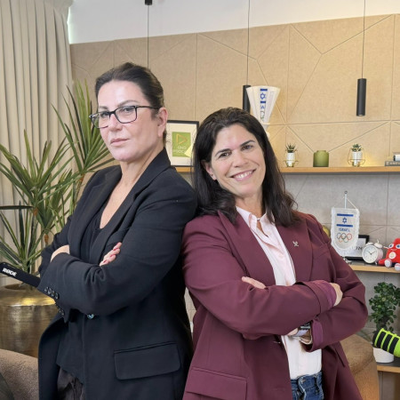 יעל ארד ורותי ברודו (צילום: באדיבות הוועד האולימפי בישראל)