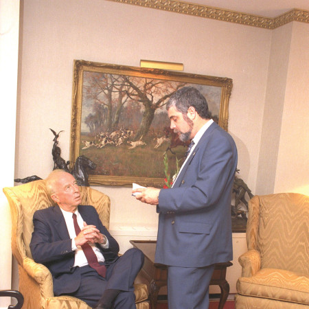 שמעון שבס ויצחק רבין בארצות הברית