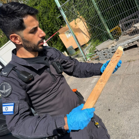 הקרש שבאמצעותו הותקף הקשיש