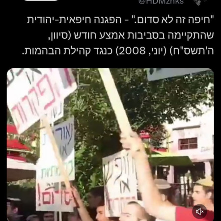 ''חיפה זה לא סדום'' נגד הקהילה הגאה