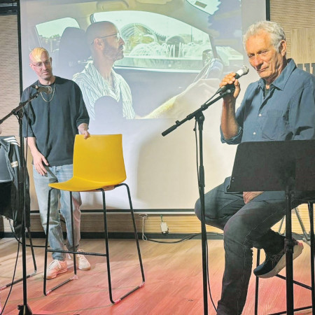 יהודה עדר וג'מבו ג'יי (צילום: שני פוקסמן)