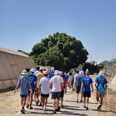  ספורטאי המשלחת האמריקאית למכביה בקטיף בעוטף עזה