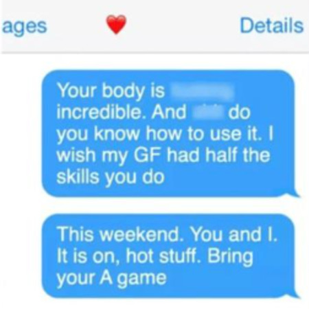 חלק מהודעות הטקסט שנשלחו לכלה