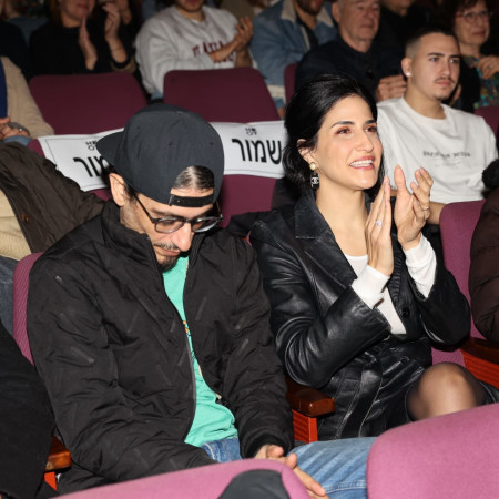 קותי סבג ומגי אזרזר בפרימיירה של ''טיטו ורוחו'' (צילום: רפי דלויה HOT)