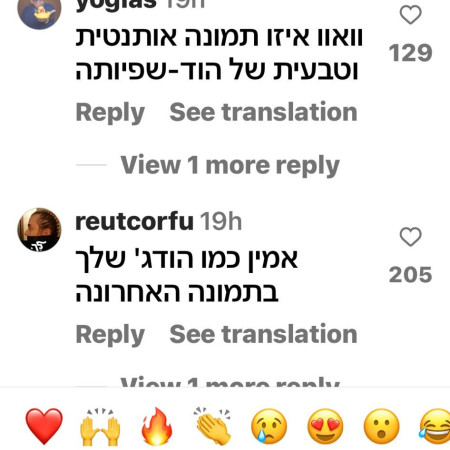 חלק מהתגובות הלועגות על התמונה של אשת ראש הממשלה שרה נתניהו  (צילום: צילום מסך אינסטגרם)