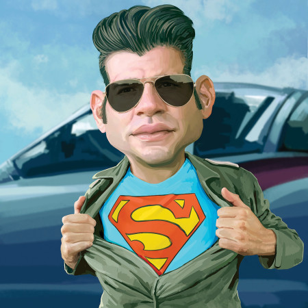 איור של מאור שווייצר, ''קרב אוויר''