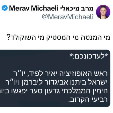 העקיצה של מרב מיכאלי