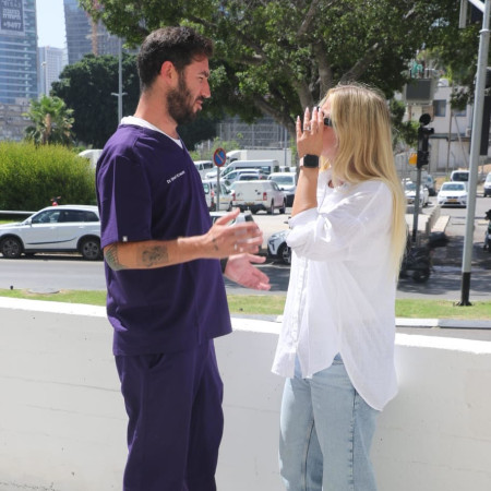 עומרי קראוס ודריה גינזברג  (צילום: פול סגל)