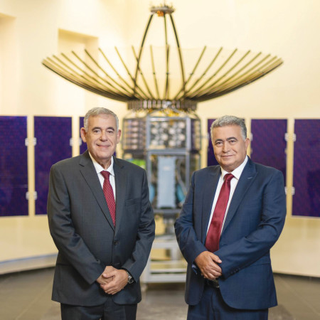 עמיר פרץ, בועז לוי (צילום: התעשייה האווירית)