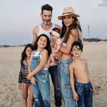 חן שילוני, טל פורר והילדים (צילום: אינסטגרם)