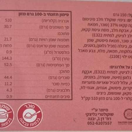 מידע על אלרגנים