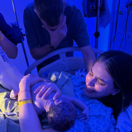 קורין גדעון בלידה (צילום: צילום מסך מתוך האינסטגרם)