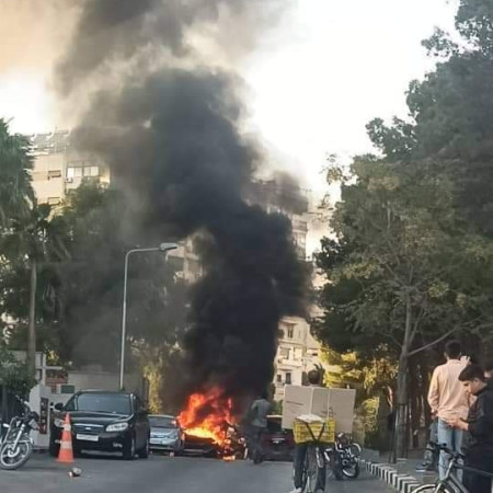 תקיפה בדמשק (צילום: רשתות ערביות)