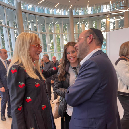 הרב ערבליך ומרים אדלסון (צילום: יחצ)