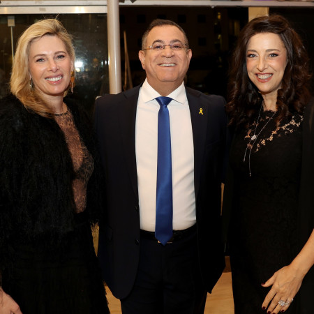 בת שבע בובליל עם אלי יצפאן ורעייתו גלית  (צילום: איציק בירן)