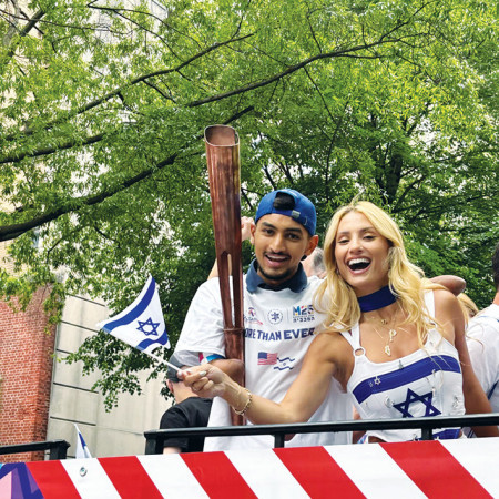 מונטנה טאקר, אסף יסעור  (צילום:  דוברות המכביה)