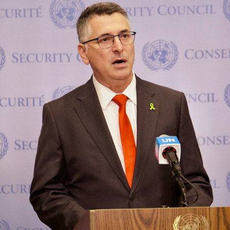 גדעון סער במטה האו''ם בניו יורק