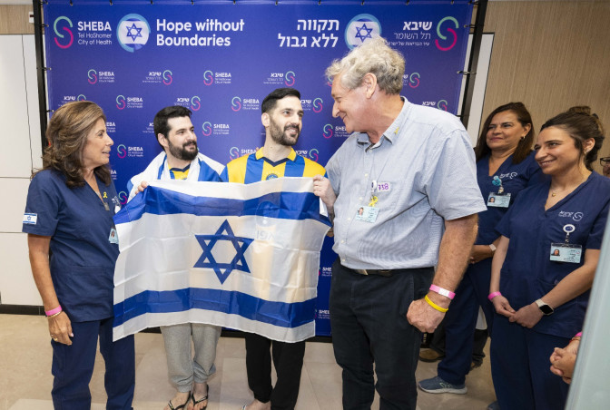גלי וזיו ברמן בשיבא (צילום: ערן ירדני, לע"מ)