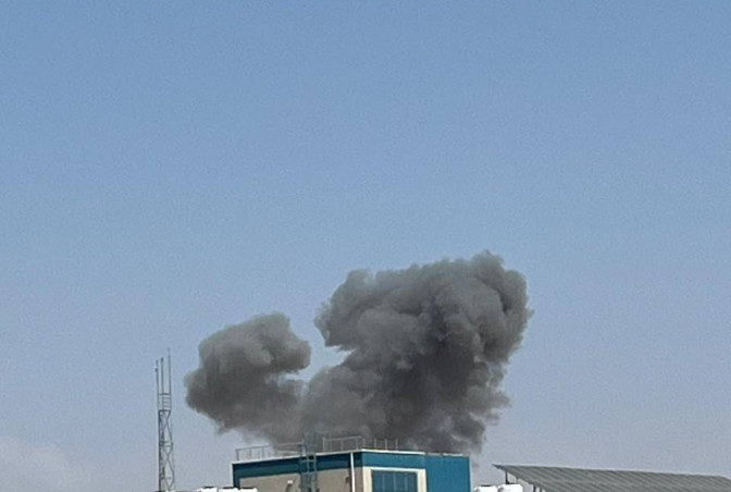 זירת הפגיעה בכרם שלום (צילום: רשתות חברתיות)