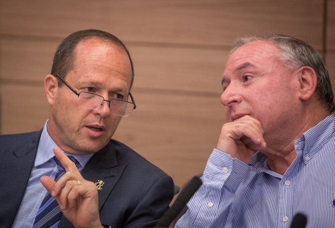 דודי אמסלם וניר ברקת (צילום:  הדס פרוש, פלאש 90)