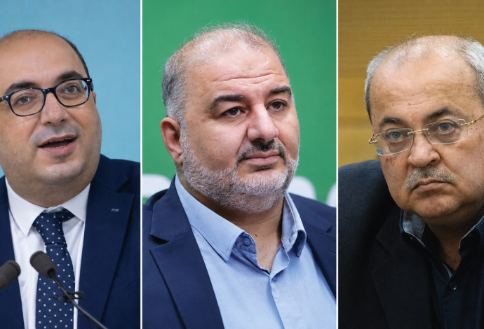 אחמד טיבי, מנסור עבאס, סמי אבו שחאדה (צילום:  יונתן זינדל,נועם ריבקין, פלאש 90,מרים אלסטר פלאש 90)