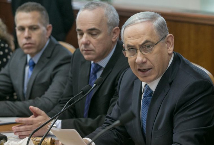 בנימין נתניהו יובל שטייניץ גלעד ארדן (צילום:  פלאש 90)