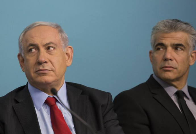 בנימין נתניהו ויאיר לפיד (צילום:  פלאש 90)