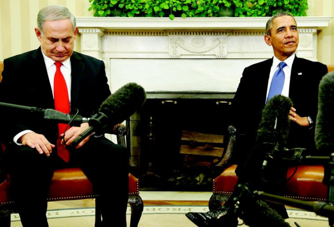 נתניהו ואובמה בבית הלבן, 2014 (צילום:  רויטרס)
