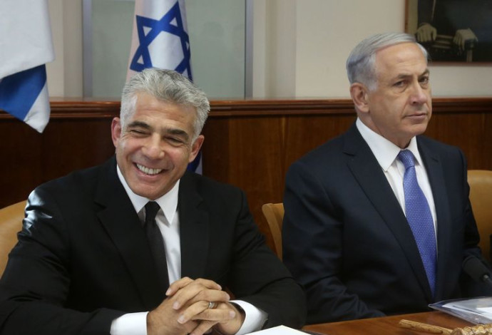 בנימין נתניהו יאיר לפיד (צילום:  מרק ישראל סלם)
