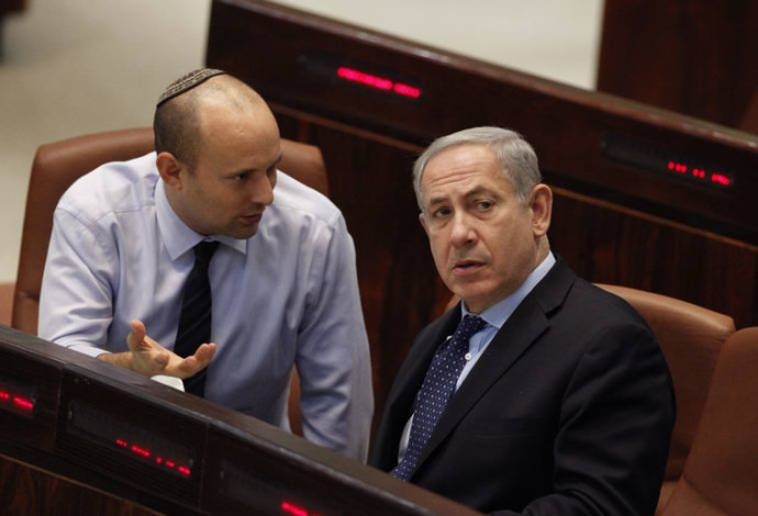 נפתלי בנט ובנימין נתניהו (צילום:  פלאש 90)