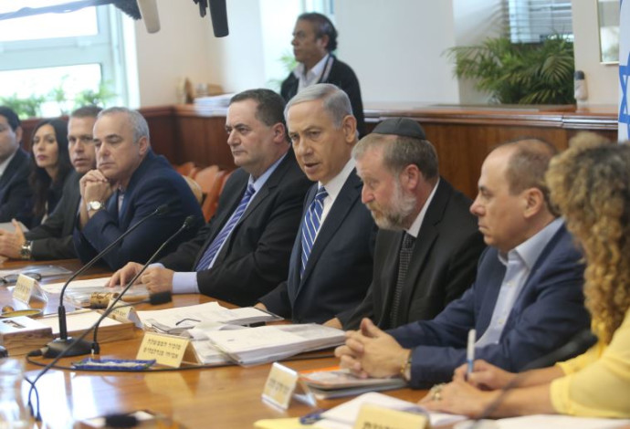 ישיבת הממשלה (צילום:  אלכס קולומויסקי, פלאש 90)