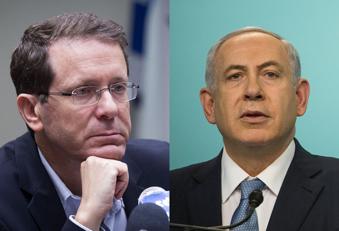 ב'וזי הרצוג, ביבי נתניהו (צילום:  פלאש 90)