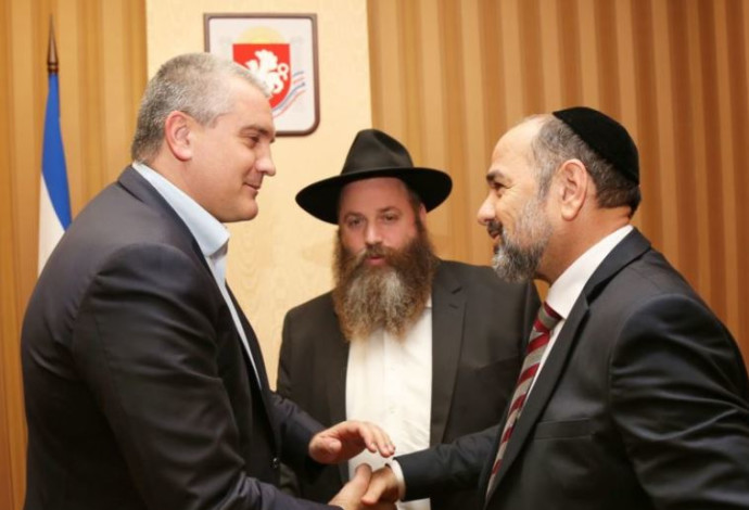 ח"כ יעקב מרגי וראש ממשלת רפובליקת קרים (צילום:  לשכת העתונות של הרפובליקה של קרים)