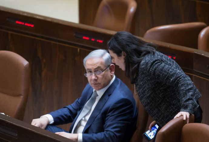 איילת שקד ובנימין נתניהו (צילום:  יונתן זינדל, פלאש 90)