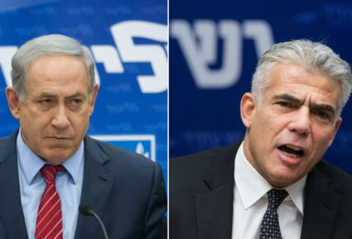 יאיר לפיד ובנימין נתניהו (צילום:  פלאש 90)