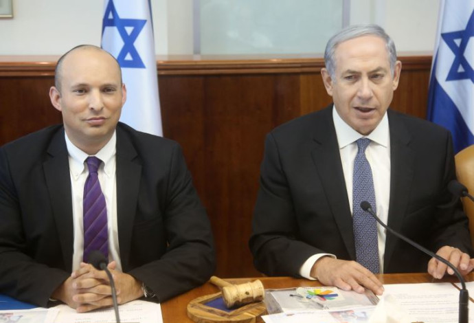 בנימין נתניהו ונפתלי בנט (צילום:  אבשלום ששוני, פול פלאש 90)