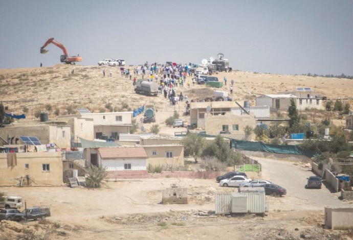 היישוב הבדואי אום אל חיראן (צילום:  הדס פרוש, פלאש 90)