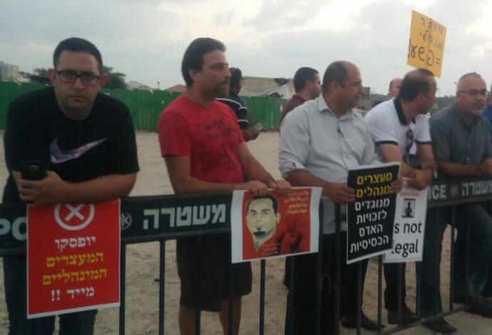 הפגנה למען בילאל כאיד (צילום:  עקיל זיאדנה)