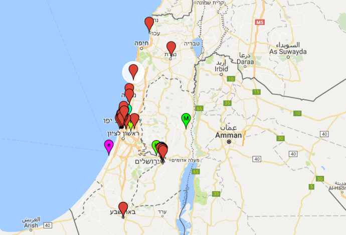 מפת פגישות חברי הכנסת (צילום:  צילום מסך)