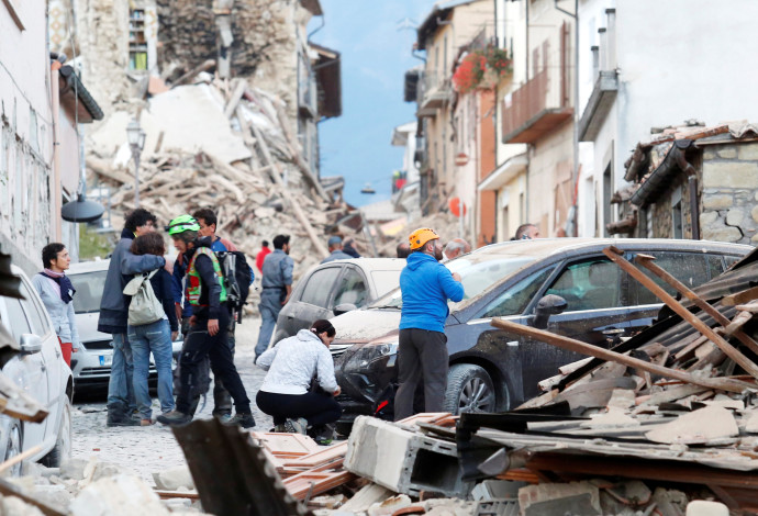 אמטריס, איטליה, לאחר רעידת האדמה (צילום:  רויטרס)