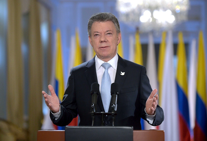 נשיא קולומביה חואן מנואל סנטוס (צילום:  רויטרס)