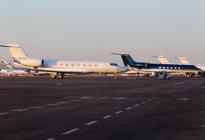 מטוסי המשלחות מגיעים להלוויתו של שמעון פרס (צילום:  רשות שדות התעופה)