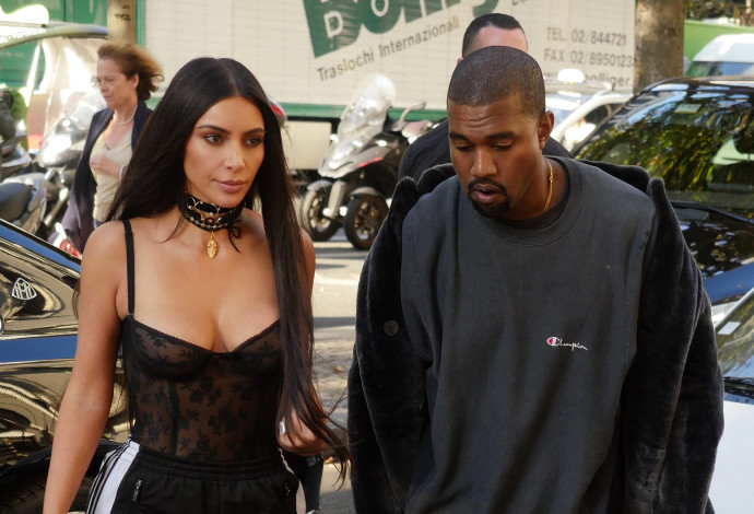 קניה ווסט וקים קרדשיאן בתקופה יפה יותר (צילום: Splashnews)