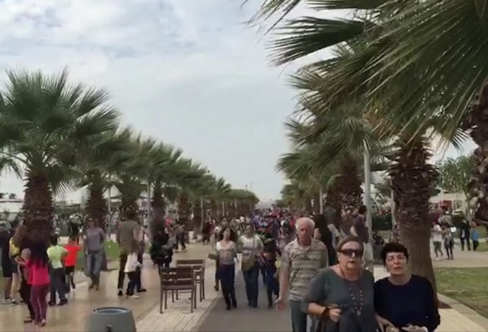 בהלת שווא בנמל תל אביב בעקבות חשד לפיגוע (צילום:  צילום מסך)