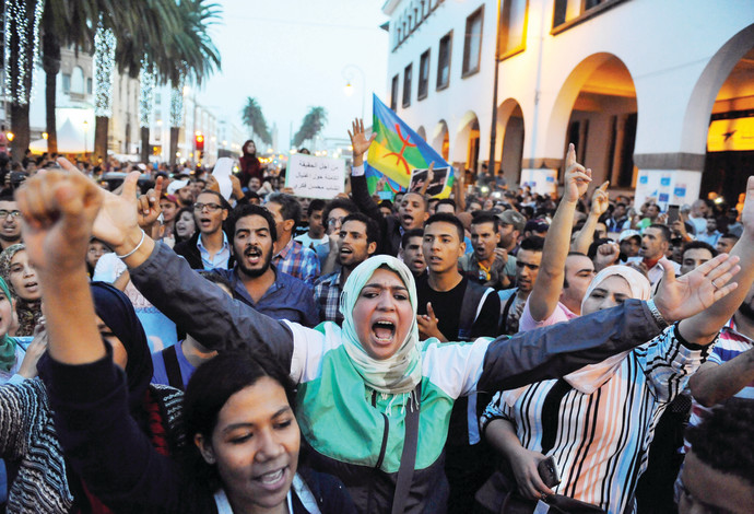 הפגנות במרוקו (צילום:  רויטרס)