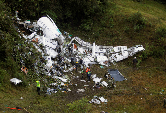 התרסקות מטוס קבוצת שאפקואנסה בקולומביה (צילום:  רויטרס)