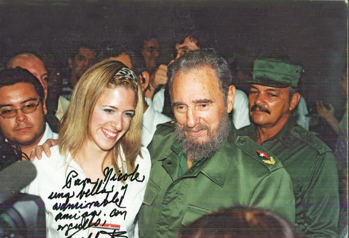 פידל קסטרו וניקול מישל מורלי (צילום:  אלבום פרטי)