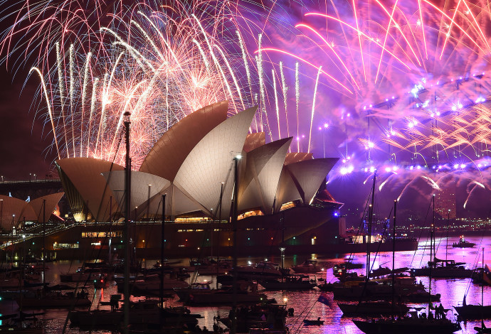 חגיגות 2017 באוסטרליה מקבלים את השנה החדשה (צילום:  AFP)